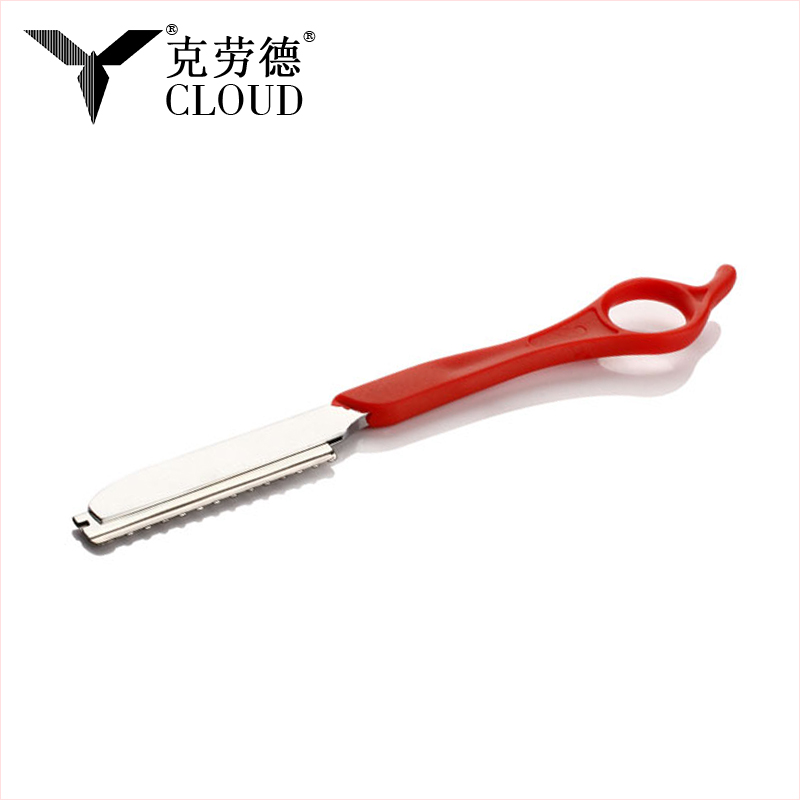 Navalha de corte de cabelo Navalha reta de aço inoxidável (cabo de plástico)