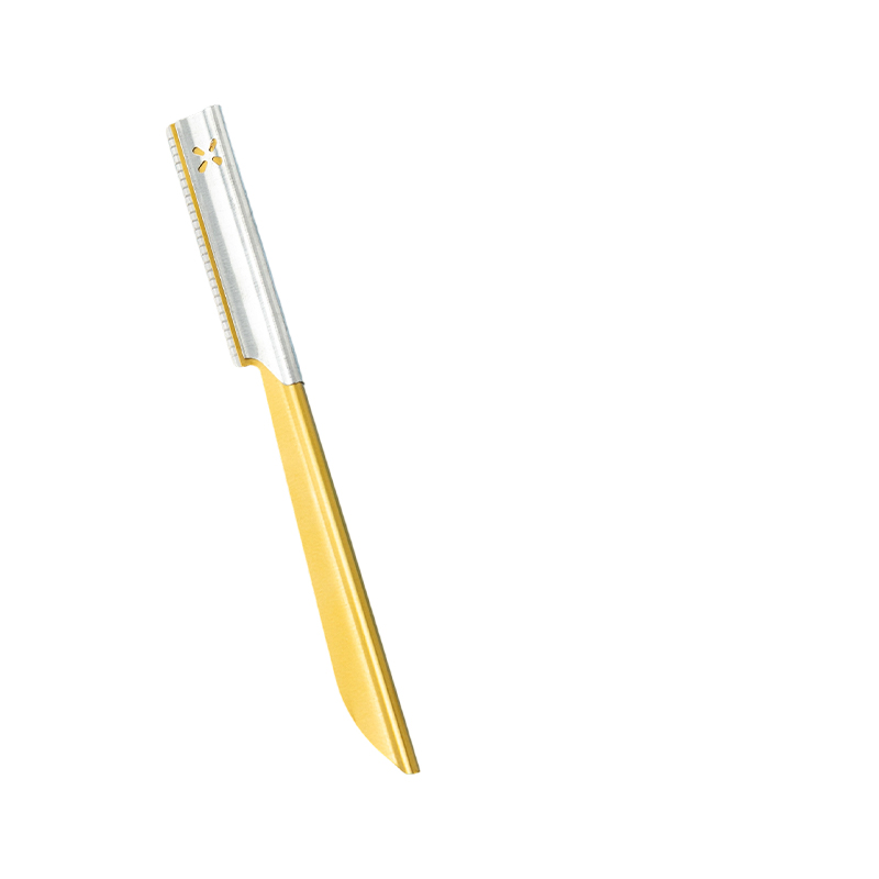 Navalha aparadora de sobrancelhas e rosto com cabo antiderrapante