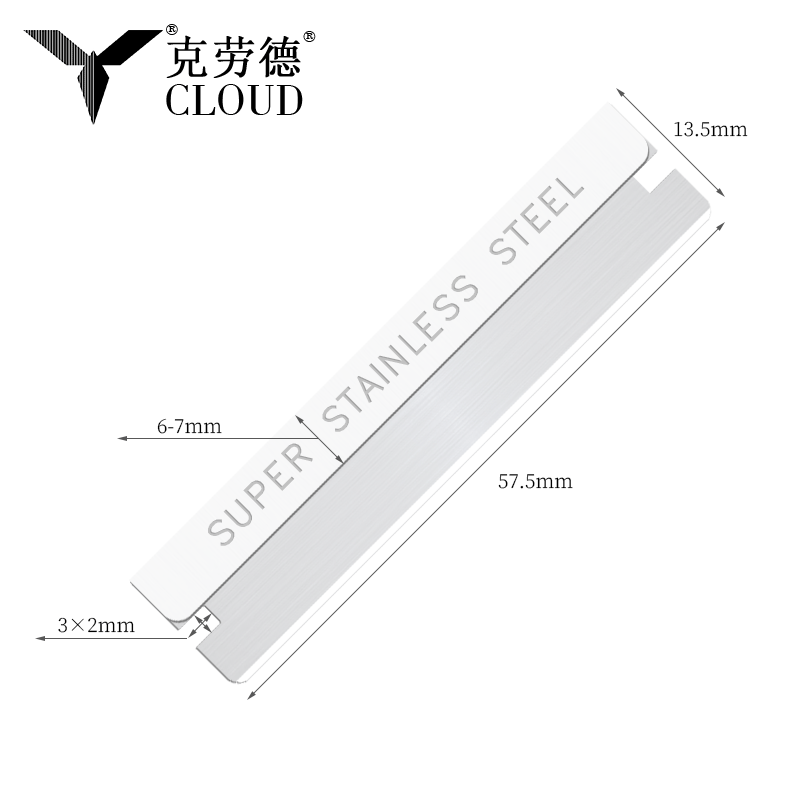 Lâminas de barbear onduladas de borda única