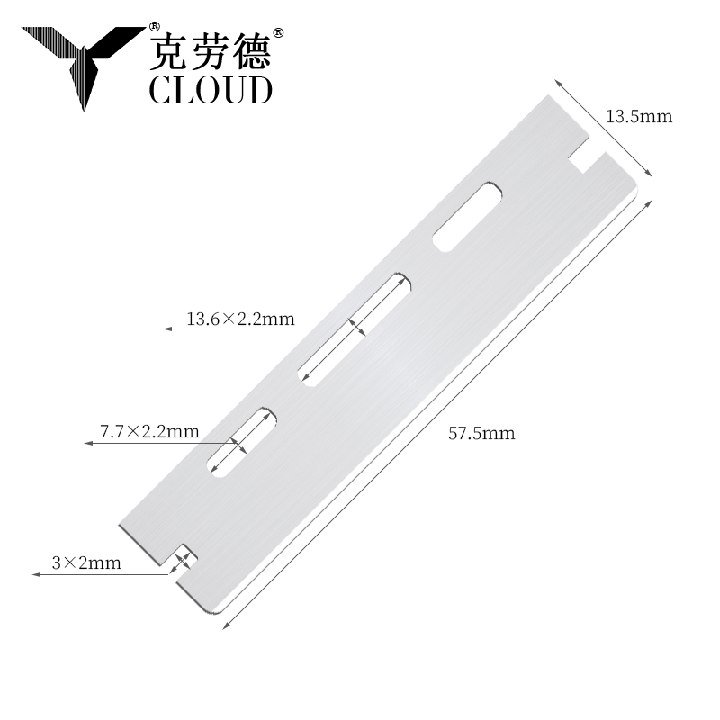 Lâminas de barbear onduladas de borda única