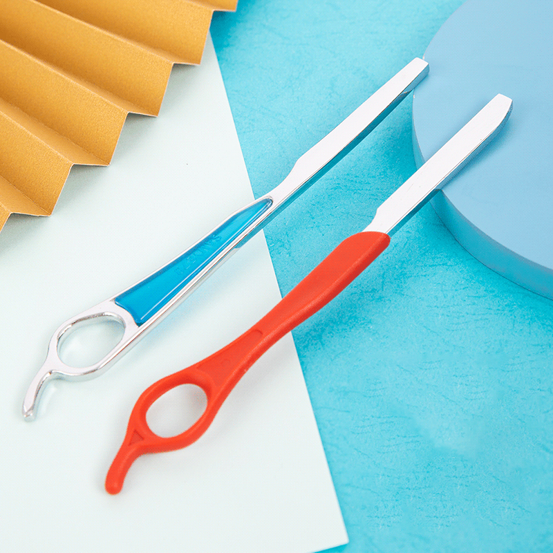 Navalha de corte de cabelo Navalha reta de aço inoxidável (cabo de plástico)