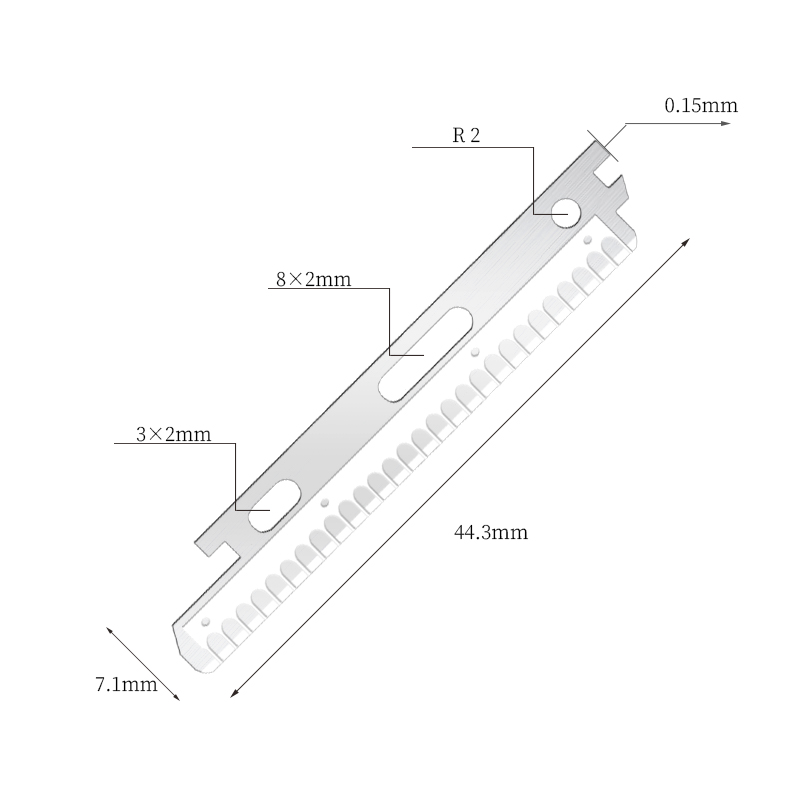 Lâminas de barbear para rosto e sobrancelhas de aço inoxidável nano-revestidas