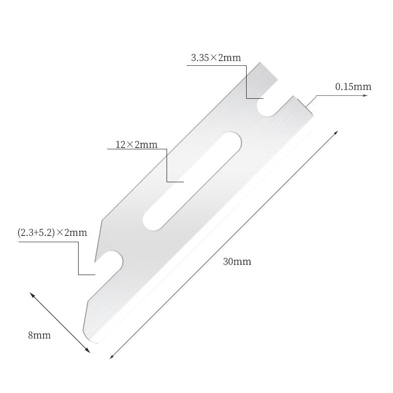 Lâminas de barbear portáteis ultra-lisas em aço inoxidável