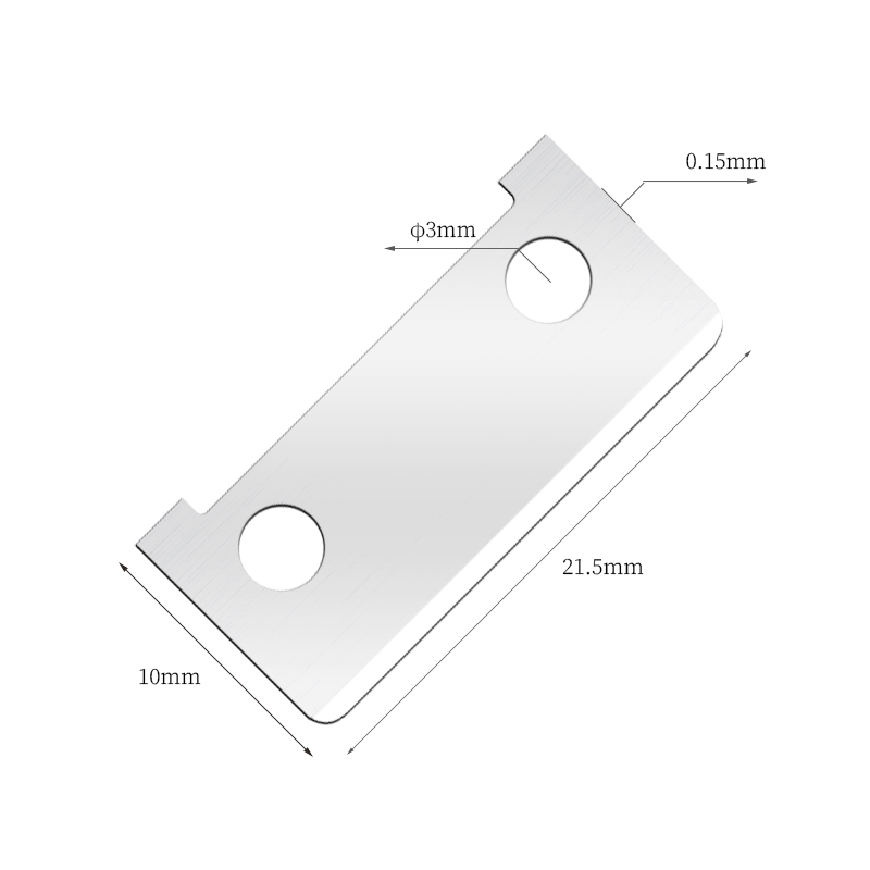 Lâminas de barbear para sobrancelhas de aço inoxidável de ponta única