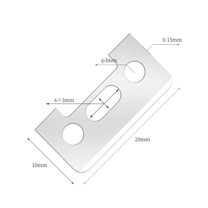 Lâminas de barbear para sobrancelhas de aço inoxidável de ponta única