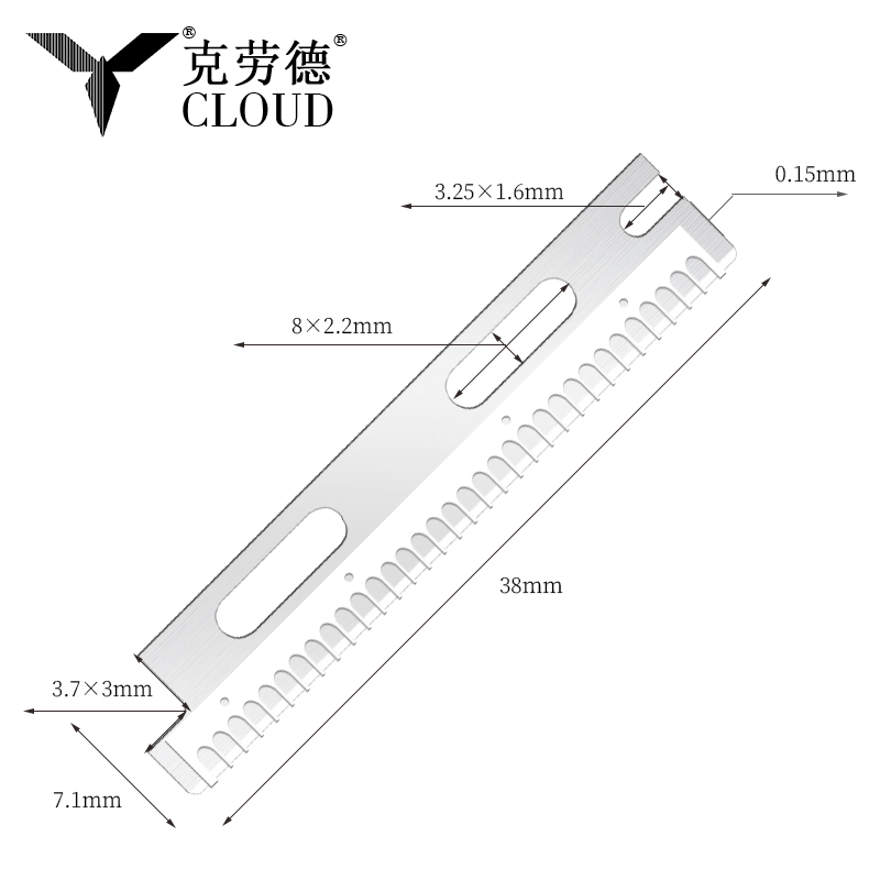 Lâminas de barbear para sobrancelhas reutilizáveis ​​de aço inoxidável multiuso