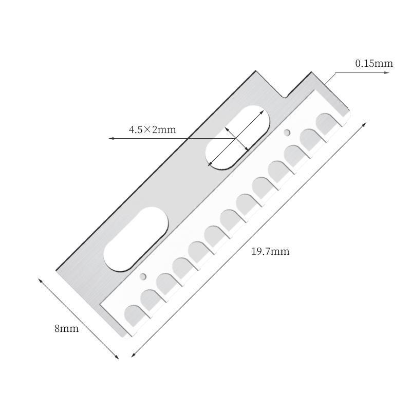 Sobrancelha de aço inoxidável afiada de precisão que dá forma às lâminas de faca